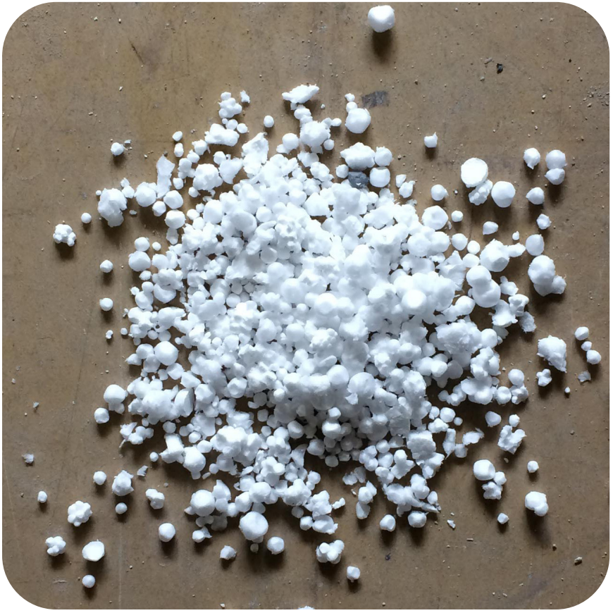Recyceltes EPS-Granulat