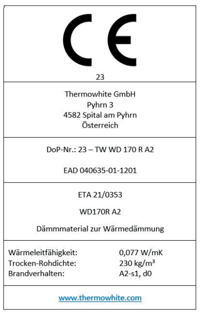CE-Kennzeichnung WD 170 R A2