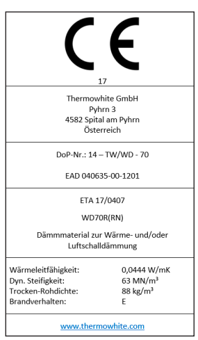 CE-Kennzeichnung wd70rn